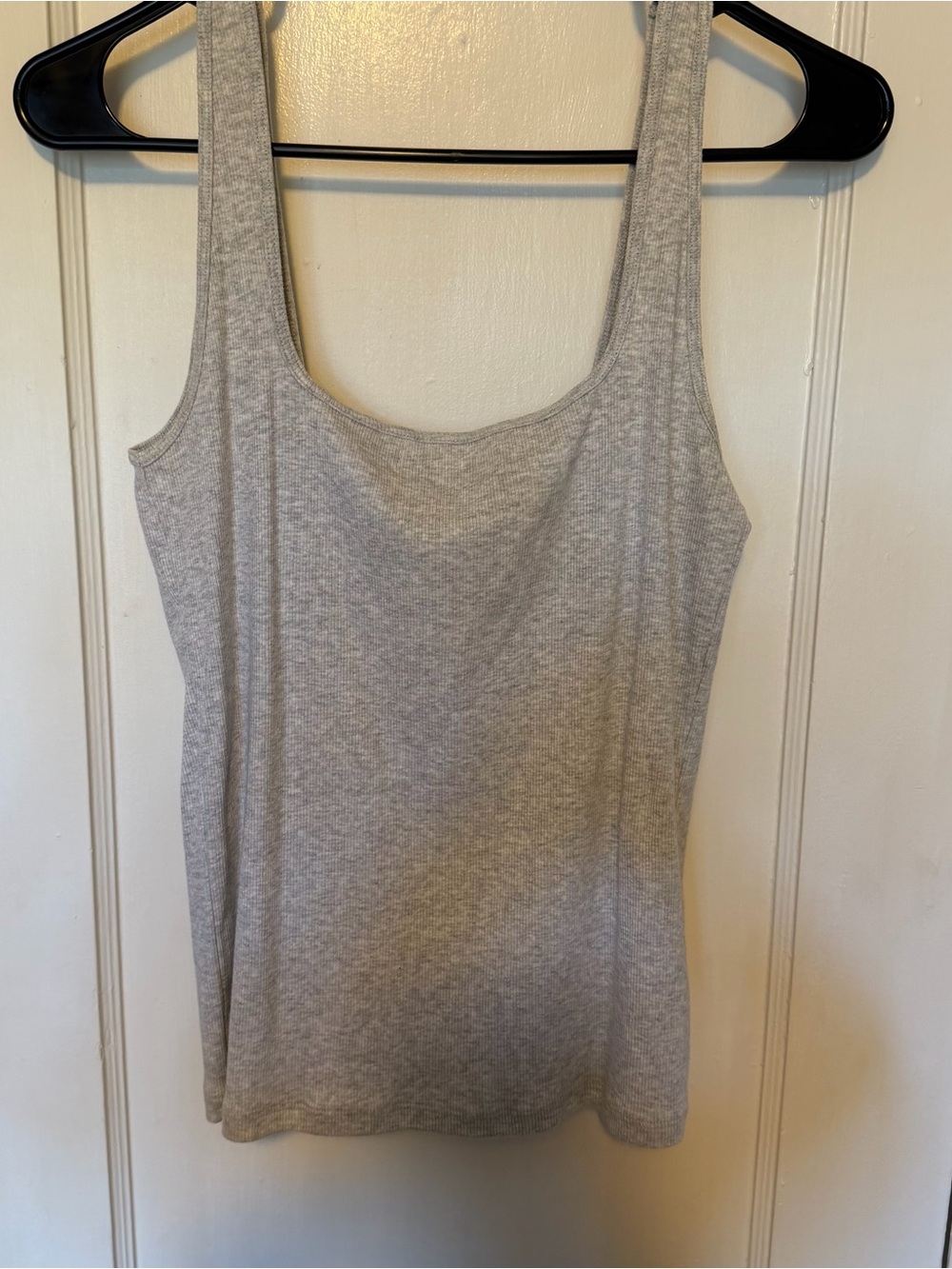 Abercrombie square neck basic Grey Tank Top